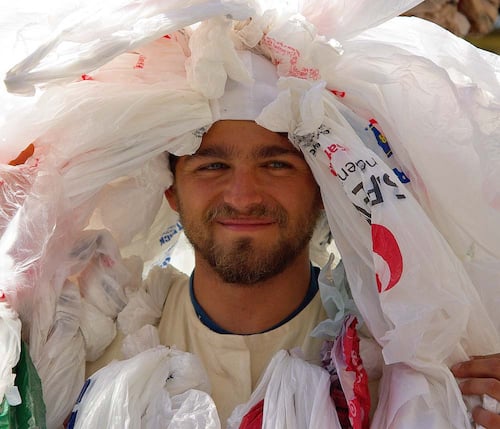 Ban The Bag, downtown Portland, OR. July 14, 2010.