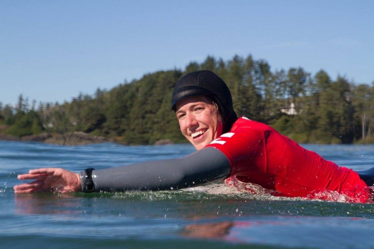 Photo of Amelia in surf