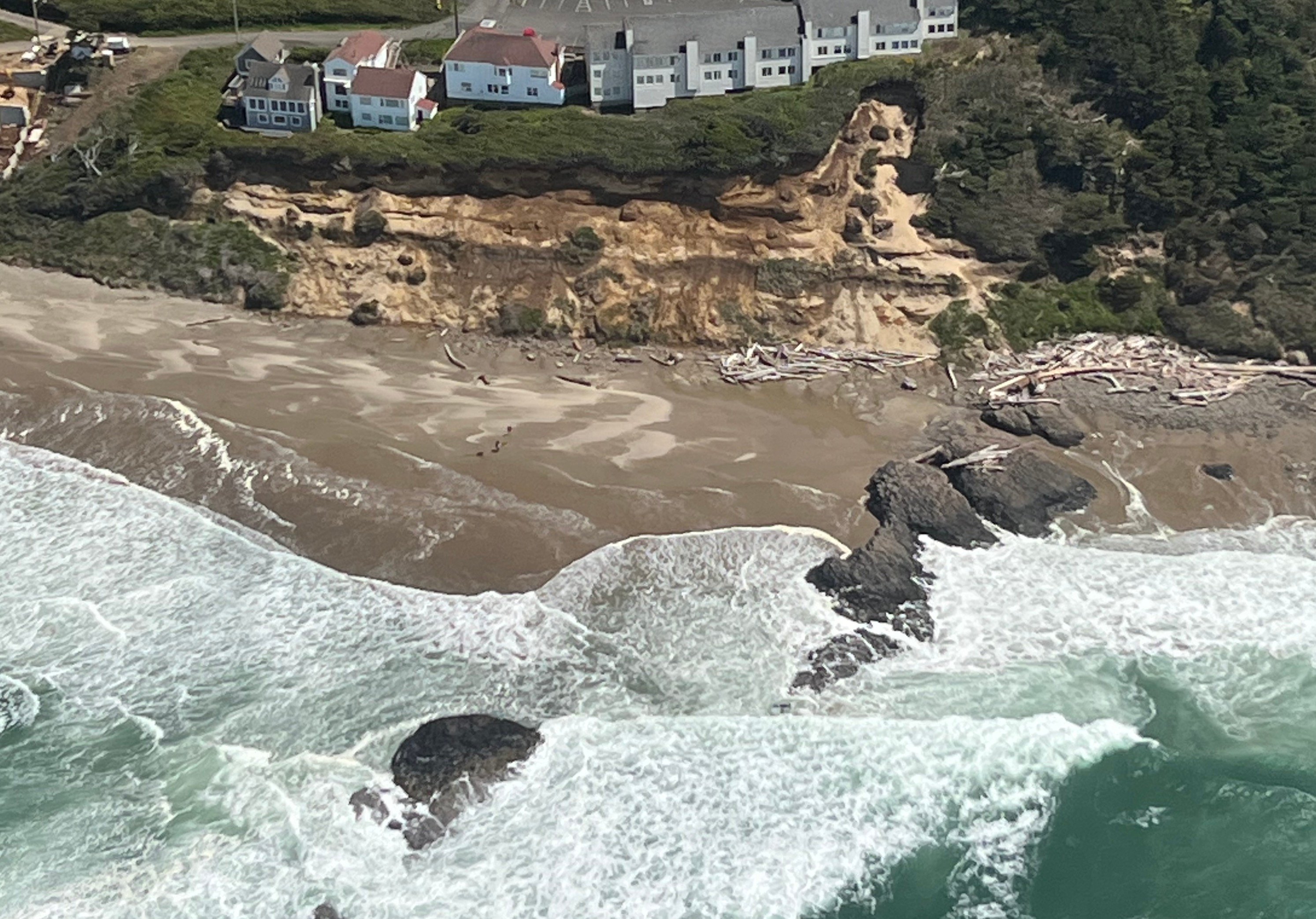 aerial view of oregon coast