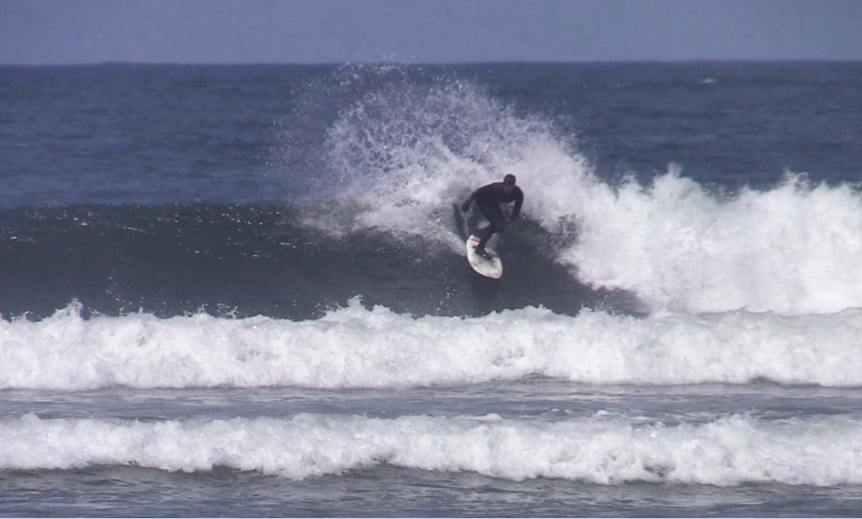 Photo of Amelia surfing