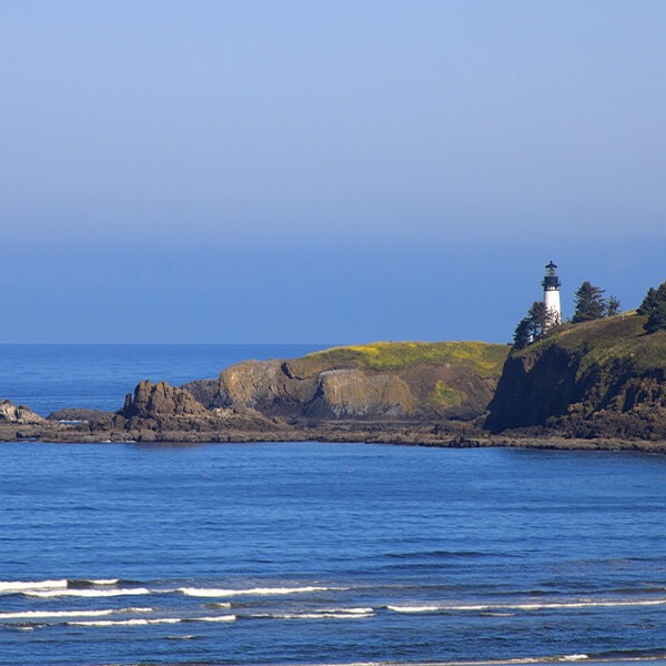 Yaquina Head Lighthouse from Agate Beach